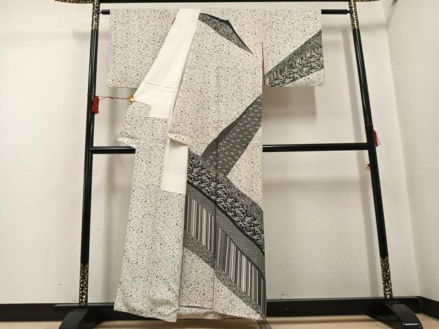 平和屋着物●訪問着 花唐草文 正絹 逸品 AABG5750ph
