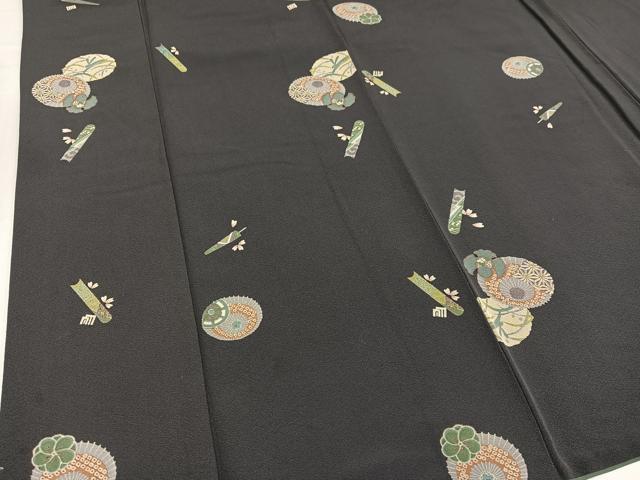平和屋着物●上質な小紋 番傘花文 正絹 逸品 AABG5752ph