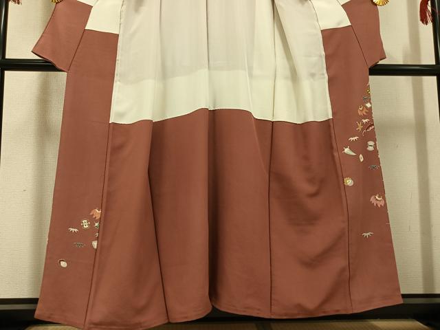 平和屋着物●豪華色留袖 友禅 刺繍 飛鶴宝尽くし 金彩 正絹 逸品 AABG5762ph