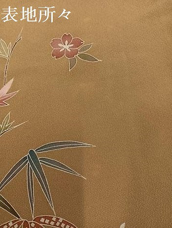 平和屋着物●訪問着 友禅 風景草花文 正絹 逸品 AABG5769ph