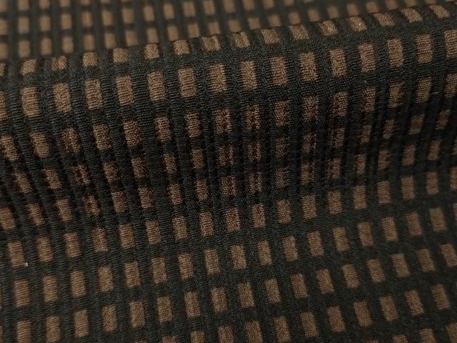平和屋着物●上質な小紋 格子 正絹 逸品 AABG5805ck