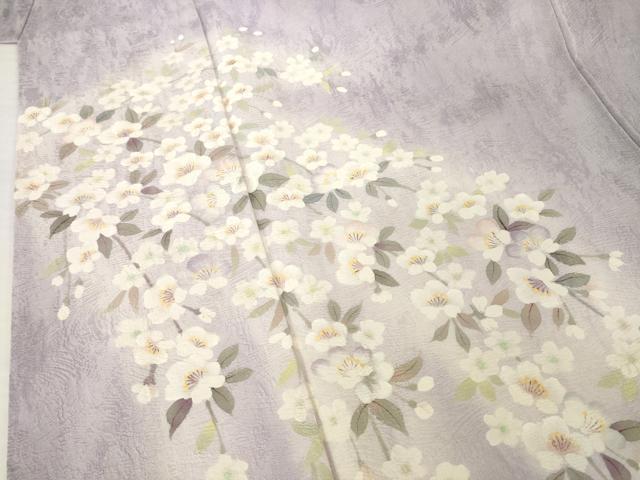 平和屋着物●訪問着 手描き 枝垂れ花文 暈し染め 正絹 逸品 AABG5835ck