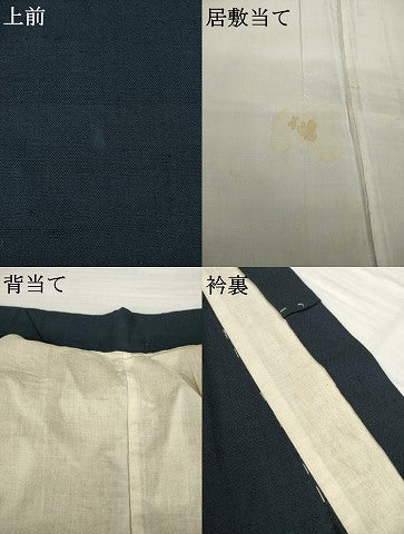 平和屋着物●ざざんざ織 伊兵衛織 単衣 綿 逸品 AABG5841ck
