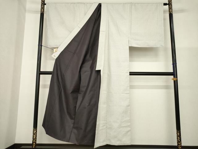 平和屋着物●男性 紬 アンサンブル 亀甲絣 三越扱い 正絹 逸品 未使用 AABG5844ck