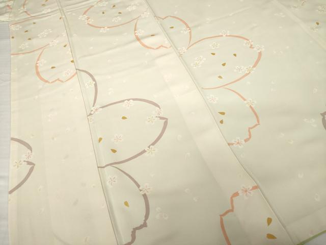 平和屋着物●上質な小紋 舞桜文 金彩 正絹 逸品 AABG5856ck