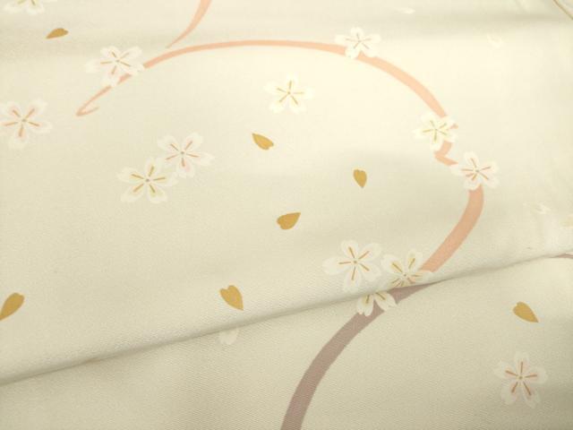 平和屋着物●上質な小紋 舞桜文 金彩 正絹 逸品 AABG5856ck