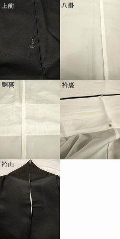 平和屋着物●洗える最高級着物 <英>はなぶさ謹製 訪問着 エ霞花文 黒地 金彩 AABG5859ck