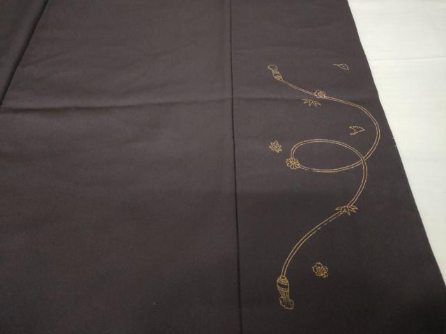 平和屋着物●訪問着 駒刺繍 扇面花文 正絹 逸品 未使用 AABG5869ck