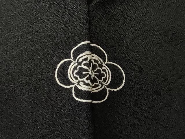平和屋着物●訪問着 駒刺繍 吉祥松文 黒地 金彩 正絹 逸品 AABG5870ck