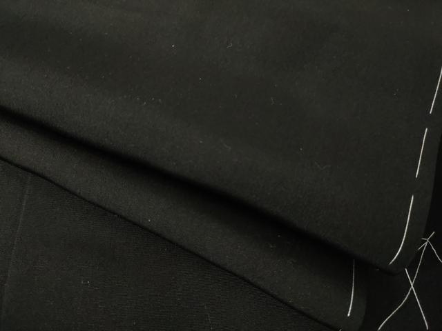平和屋着物●男性 黒紋付・羽織セット 正絹 逸品 AABG5879ck