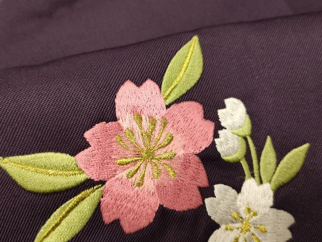 平和屋着物●女性 行灯袴 総刺繍 桜文 金糸 洗える着物 未使用 AABG5925fw