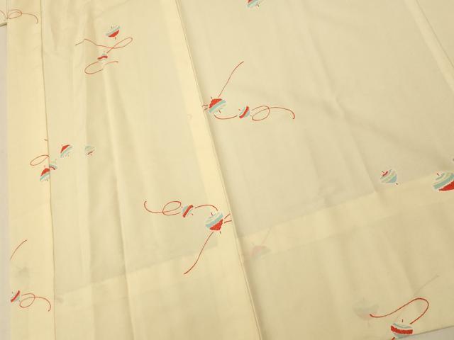 平和屋着物■長襦袢 無双仕立て 独楽文 半衿刺繍 正絹 逸品 AABG5950fw