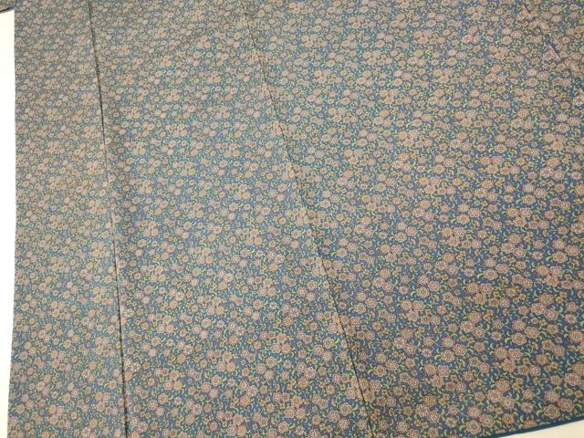 平和屋着物■上質な小紋 更紗花文 正絹 逸品 AABG5966fw