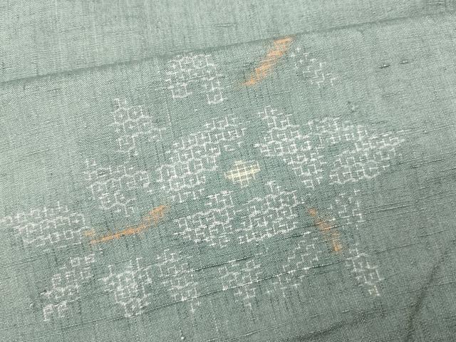 平和屋着物■上質な紬 枝花文 正絹 逸品 AABG5989fw