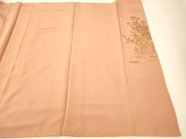 平和屋着物■豪華色留袖 手描き 刺繍 風景文 金糸 金彩 正絹 逸品 AABG6008fw
