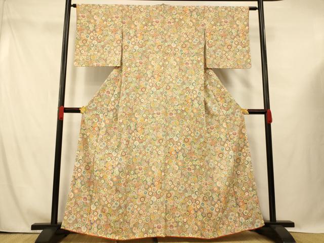 平和屋着物■上質な小紋 番傘重ね文 正絹 逸品 AABG6009fw