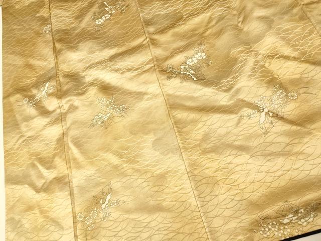 平和屋着物■上質な小紋 枝花扇子文 暈し染め 正絹 逸品 AABG6010fw