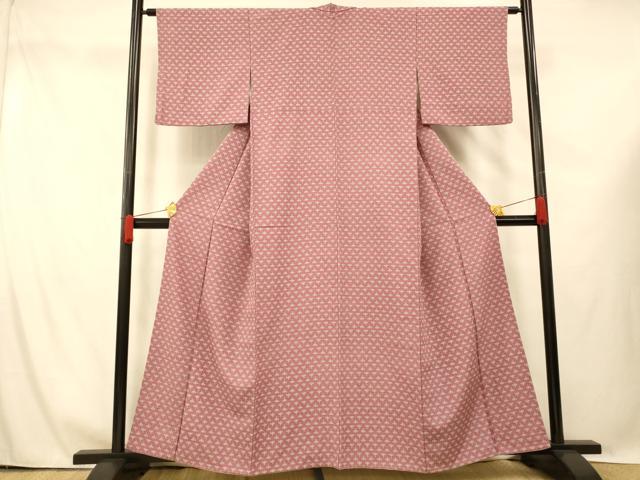 平和屋着物■上質な小紋 舞花文 正絹 逸品 AABG6017fw