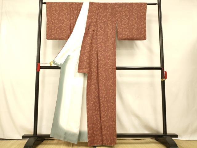 平和屋着物■上質な小紋 枝垂れ花文 やまと誂製 正絹 逸品 AABG6033fw