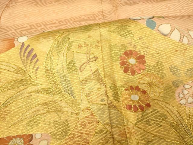 平和屋着物■訪問着 刺繍 辻が花 金彩 正絹 逸品 未使用 AABG6041fw
