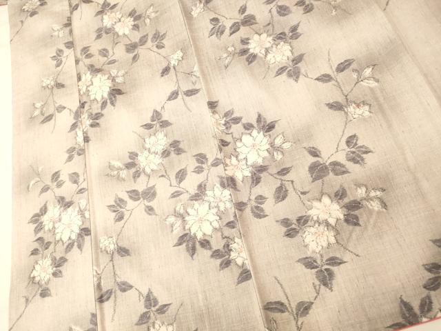 平和屋着物■上質な紬 枝花文 暈し染め 正絹 逸品 AABG6088fw