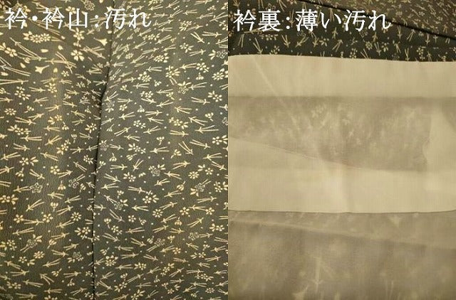 平和屋着物■小紋 草花文 洗える着物 AABG6104fw