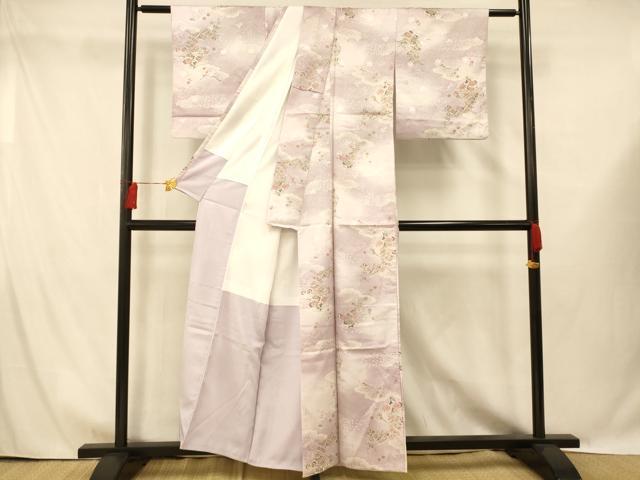 平和屋着物■小紋 草花文箱文 暈し染め 洗える着物 AABG6110fw