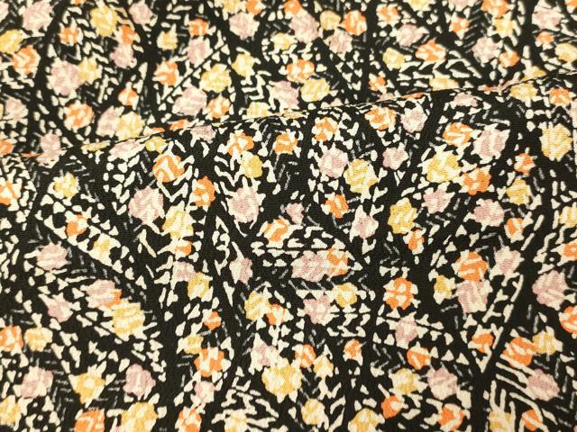 平和屋着物■上質な小紋 草花文 暈し染め 正絹 逸品 AABG6112fw