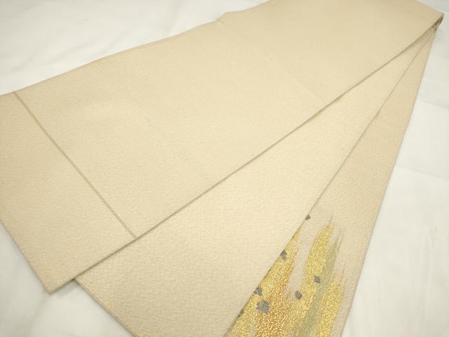平和屋着物◎綴れ 太鼓柄袋帯 箔散らし文様 金銀糸 正絹 逸品 AABG6275wj
