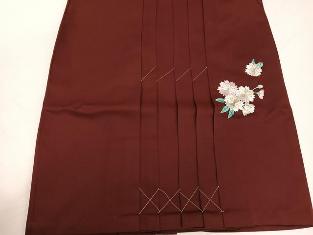 平和屋着物●女性 行灯袴 刺繍 舞桜文 洗える着物 未使用 AABG6481ph