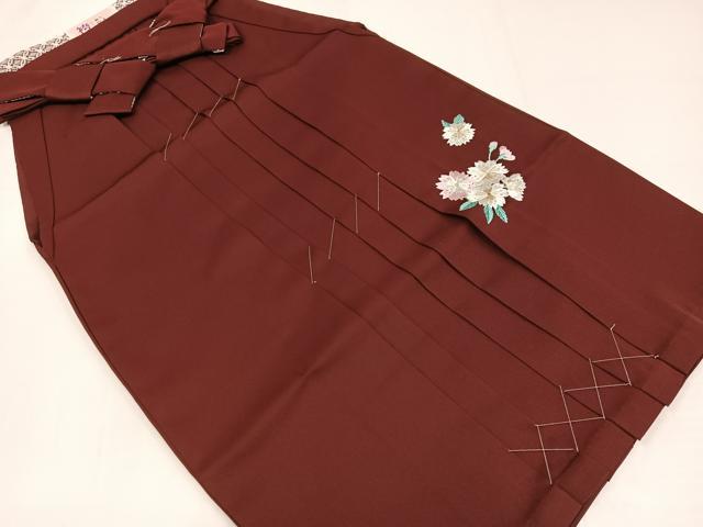 平和屋着物●女性 行灯袴 刺繍 舞桜文 洗える着物 未使用 AABG6482ph