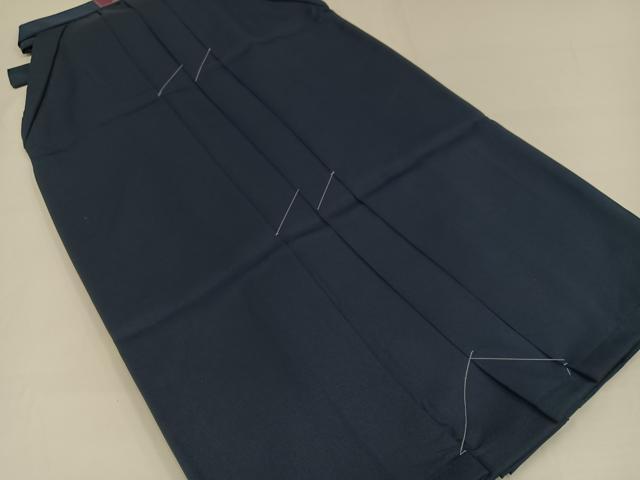 平和屋着物●女性 行灯袴 色無地 藍鉄色 洗える着物 未使用 AABG6484ph