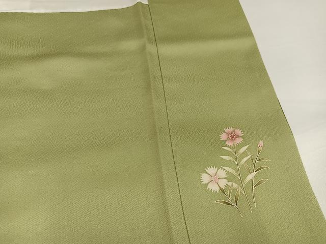平和屋着物●訪問着 駒刺繍 草花文 金彩 大丸扱い 正絹 逸品 AABG6490ph