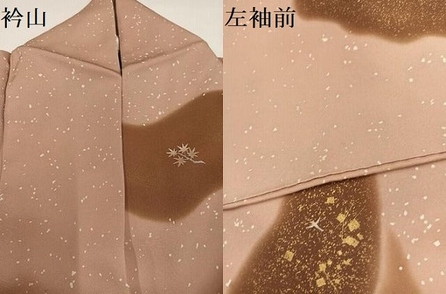 平和屋着物●訪問着 飛鳥草花文 暈し染め 金彩 正絹 逸品 AABG6493ph