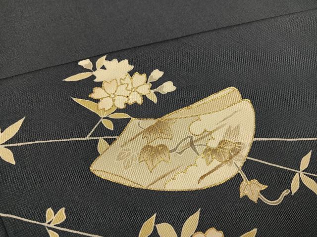 平和屋着物●訪問着 友禅 駒刺繍 草花文 金彩 正絹 逸品 AABG6511ph