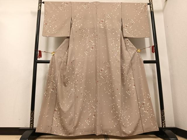 平和屋着物●洗える最高級着物 <英>はなぶさ謹製 小紋 箔散らし 洗える着物 AABG6516ph