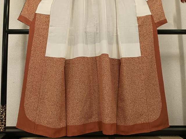 平和屋着物●訪問着 型染め 飛鶴花鳥文 正絹 逸品 AABG6530ph