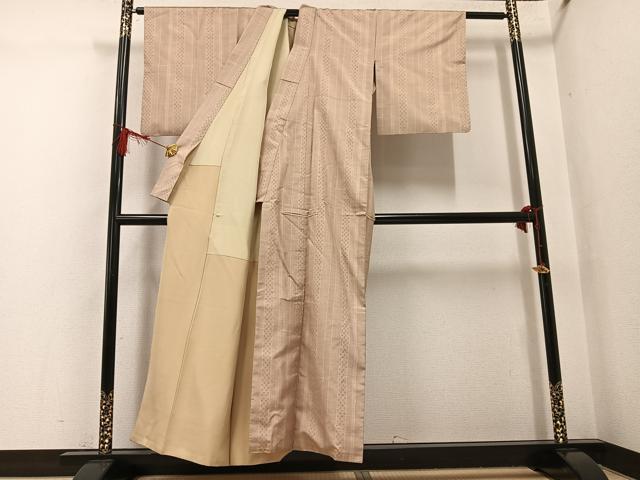 平和屋着物●本場大島紬 150亀甲 間道 正絹 逸品 AABG6532ph