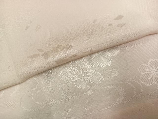 平和屋着物●振袖用長襦袢 無双仕立て 桜地紋 暈し染め 正絹 逸品 AABG6533ph