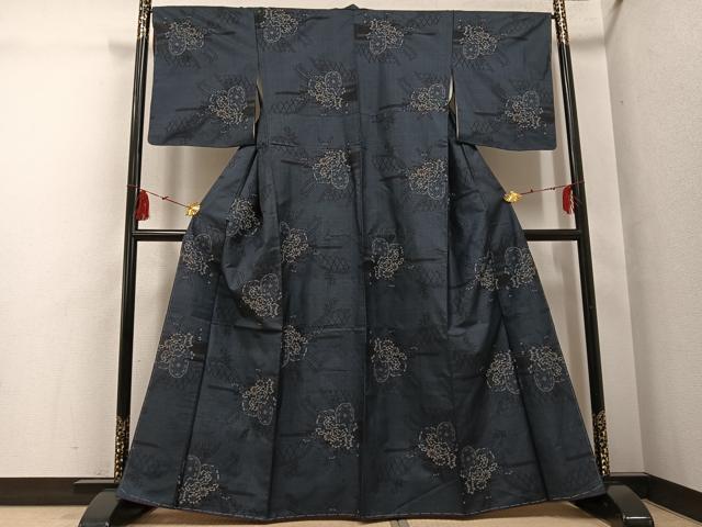 平和屋着物●本場大島紬 一元絣 花車文 正絹 逸品 未使用 AABG6549ph