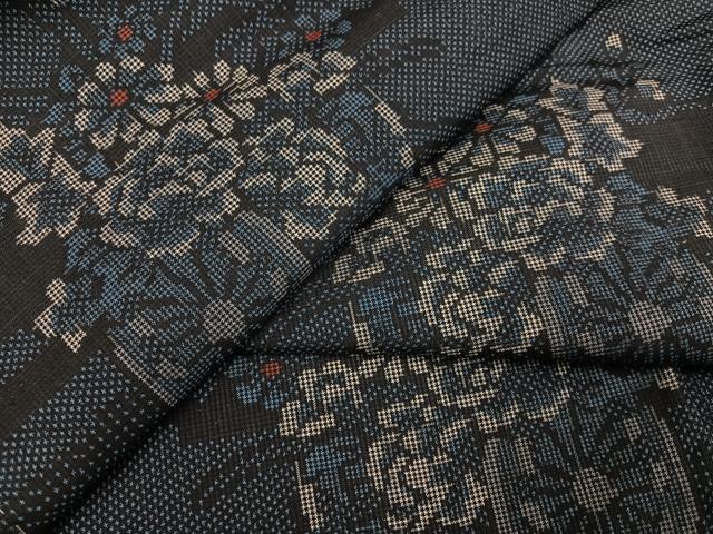 平和屋着物●本場大島紬 一元絣 花車文 正絹 逸品 未使用 AABG6549ph