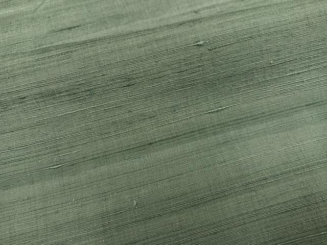平和屋着物●上質な紬 色無地 藍媚茶色 正絹 逸品 AABG6550ph