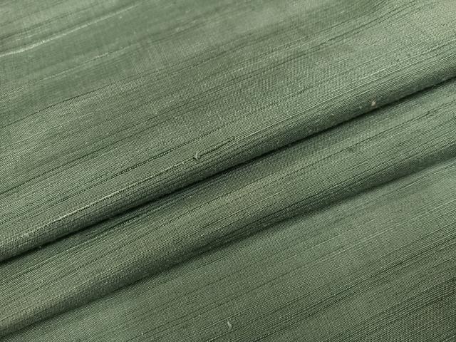 平和屋着物●上質な紬 色無地 藍媚茶色 正絹 逸品 AABG6550ph