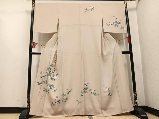 平和屋着物●訪問着 友禅 枝花文 正絹 逸品 AABG6555ph