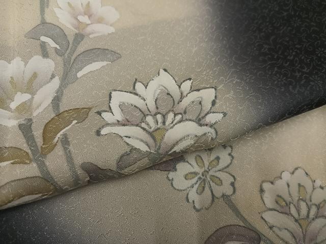 平和屋着物●訪問着 手描き 更紗唐草文 暈し染め 正絹 逸品 AABG6558ph