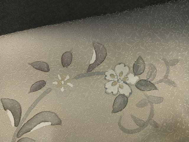 平和屋着物●訪問着 手描き 更紗唐草文 暈し染め 正絹 逸品 AABG6558ph
