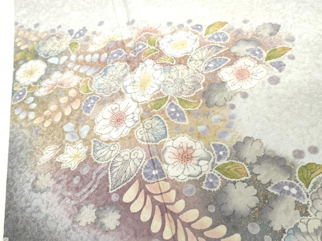 平和屋着物●訪問着 辻が花 暈し染め 金彩 正絹 逸品 AABG6561cs
