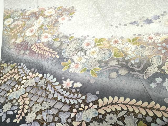 平和屋着物●訪問着 辻が花 暈し染め 金彩 正絹 逸品 AABG6561cs
