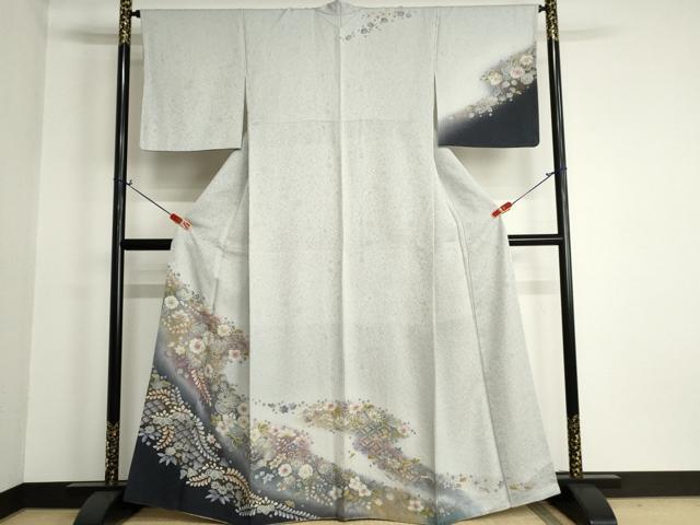平和屋着物●訪問着 辻が花 暈し染め 金彩 正絹 逸品 AABG6561cs