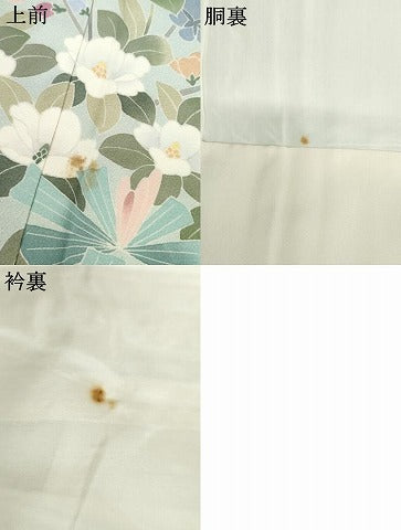 平和屋着物●十日町友禅作家 岡村蒼風 訪問着 花松文 暈し染め 正絹 逸品 未使用 AABG6563cs